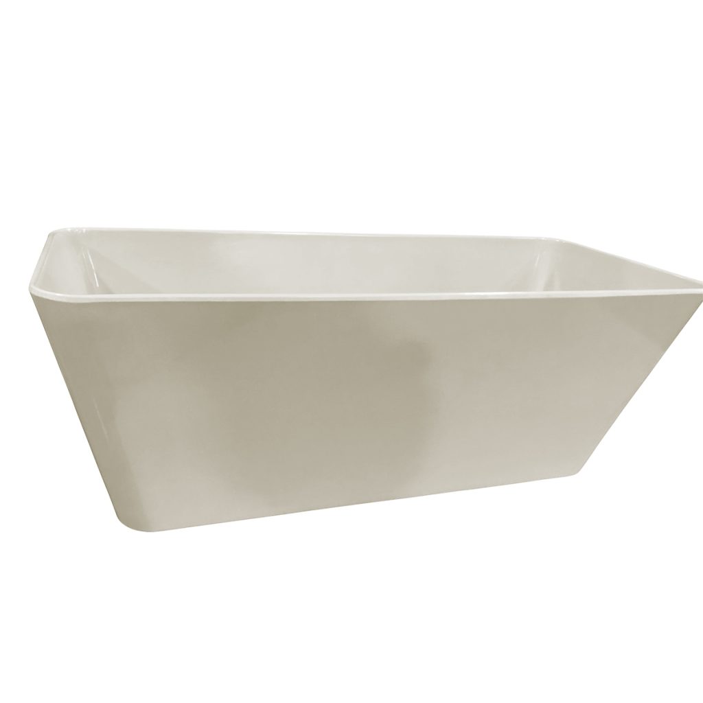 Bamboo Blooms 16 inch cream rectangular planter