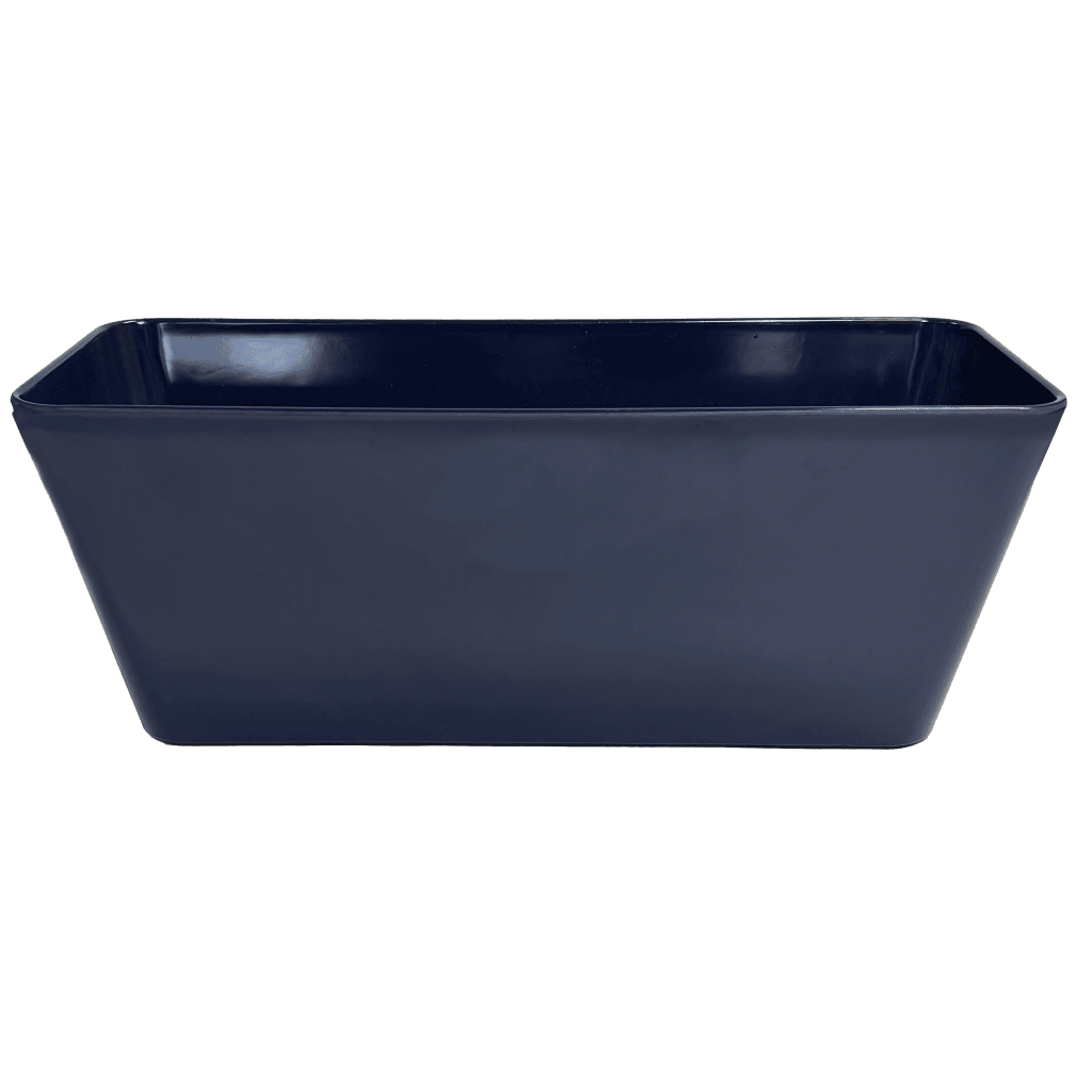 Bamboo Blooms 16 inch indigo rectangular planter